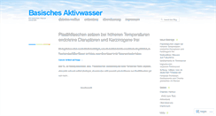 Desktop Screenshot of aktivwasser.wordpress.com