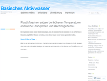 Tablet Screenshot of aktivwasser.wordpress.com