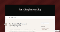 Desktop Screenshot of dentalimplantsnyblog.wordpress.com