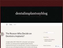 Tablet Screenshot of dentalimplantsnyblog.wordpress.com