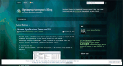 Desktop Screenshot of openyourcompu.wordpress.com