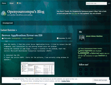 Tablet Screenshot of openyourcompu.wordpress.com