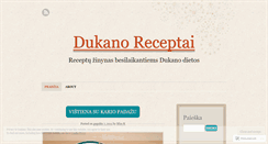 Desktop Screenshot of dukanoreceptai.wordpress.com