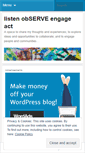 Mobile Screenshot of listenobserveengageact.wordpress.com