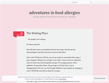 Tablet Screenshot of adventuresinfoodallergies.wordpress.com