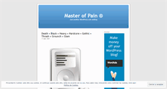 Desktop Screenshot of masterofpain.wordpress.com