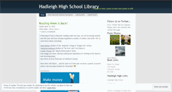 Desktop Screenshot of hadleighhighlibrary.wordpress.com