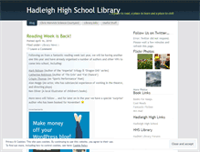 Tablet Screenshot of hadleighhighlibrary.wordpress.com