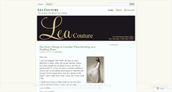 Desktop Screenshot of leacouture.wordpress.com