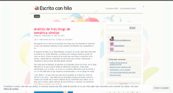 Desktop Screenshot of escritoconhilo.wordpress.com