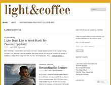 Tablet Screenshot of lightandcoffee.wordpress.com