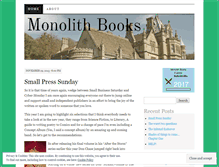 Tablet Screenshot of monolithbooks.wordpress.com