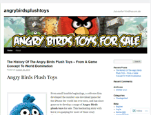 Tablet Screenshot of angrybirdsplushtoys.wordpress.com