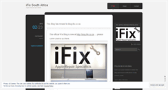 Desktop Screenshot of ifixsa.wordpress.com