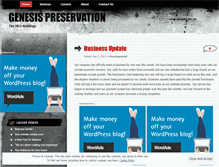 Tablet Screenshot of genesispreservation.wordpress.com