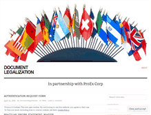 Tablet Screenshot of documentlegalization.wordpress.com