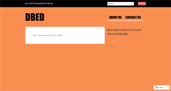 Desktop Screenshot of dbed.wordpress.com