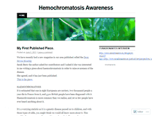 Tablet Screenshot of hemochromatosisawareness.wordpress.com
