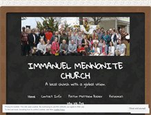 Tablet Screenshot of immanuelmennonite.wordpress.com