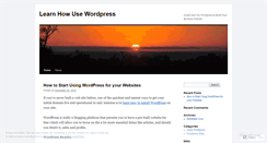 Desktop Screenshot of learnhowusewordpress.wordpress.com