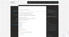 Desktop Screenshot of ambrot.wordpress.com
