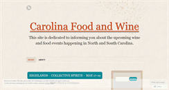 Desktop Screenshot of carolinafoodandwine.wordpress.com