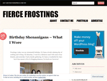 Tablet Screenshot of fiercefrostings.wordpress.com