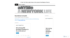 Desktop Screenshot of anylife.wordpress.com