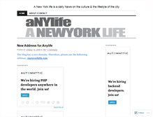 Tablet Screenshot of anylife.wordpress.com