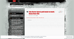 Desktop Screenshot of mycommunityportal.wordpress.com