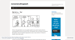 Desktop Screenshot of nonsensicalhogwash.wordpress.com