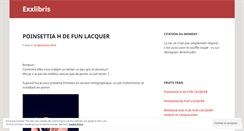 Desktop Screenshot of exxlibris.wordpress.com