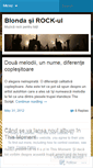 Mobile Screenshot of blondasirockul.wordpress.com