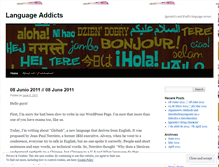 Tablet Screenshot of languageaddicts.wordpress.com
