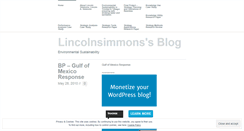 Desktop Screenshot of lincolnsimmons.wordpress.com