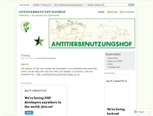 Tablet Screenshot of antitierbenutzungshof.wordpress.com