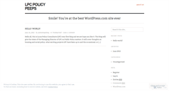 Desktop Screenshot of lucaspolicy.wordpress.com