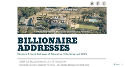Desktop Screenshot of billionaireaddresses.wordpress.com