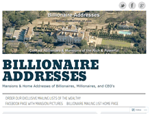 Tablet Screenshot of billionaireaddresses.wordpress.com