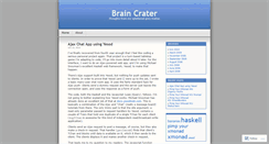 Desktop Screenshot of braincrater.wordpress.com