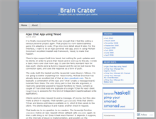Tablet Screenshot of braincrater.wordpress.com