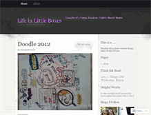 Tablet Screenshot of lifeinlittleboxes.wordpress.com