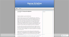 Desktop Screenshot of hannekristine.wordpress.com