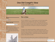 Tablet Screenshot of oneoldcowgirl.wordpress.com