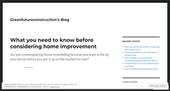 Desktop Screenshot of greenfutureconstruction.wordpress.com