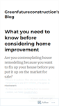 Mobile Screenshot of greenfutureconstruction.wordpress.com