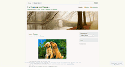 Desktop Screenshot of inhonoroflove.wordpress.com