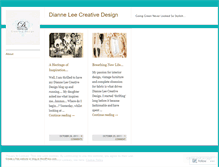 Tablet Screenshot of dianneleecreativedesign.wordpress.com