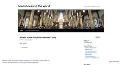 Desktop Screenshot of foolishnesstotheworld.wordpress.com