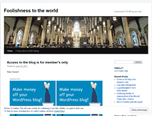 Tablet Screenshot of foolishnesstotheworld.wordpress.com
